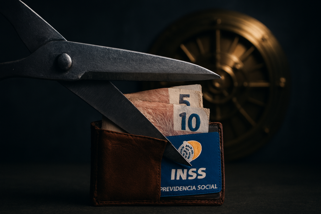 Tesoura representando o Corte de Gastos do governo atingindo benefícios sociais como o BPC.